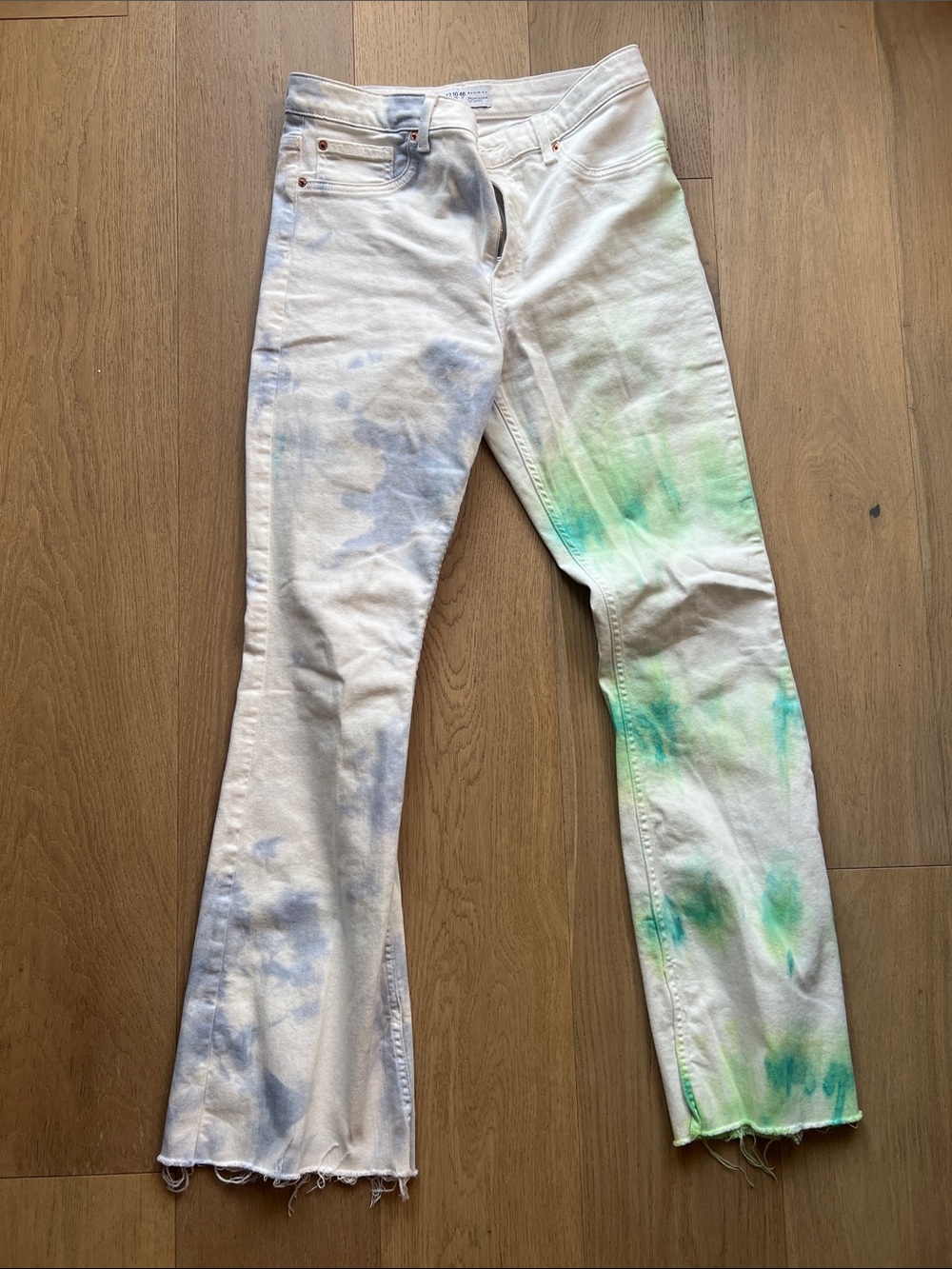 PRIMARK CARES Slit Slim Flare Painterly Jeans